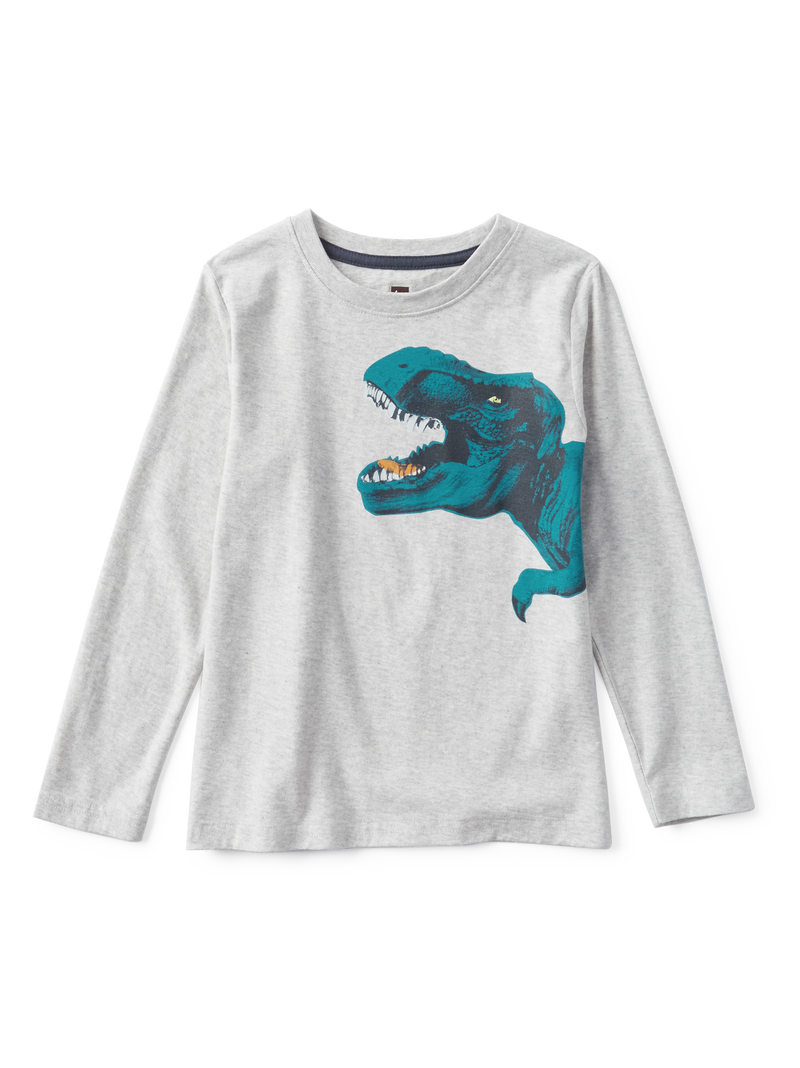 Flexin Rex Graphic Tee in Light Grey Heather - View 1