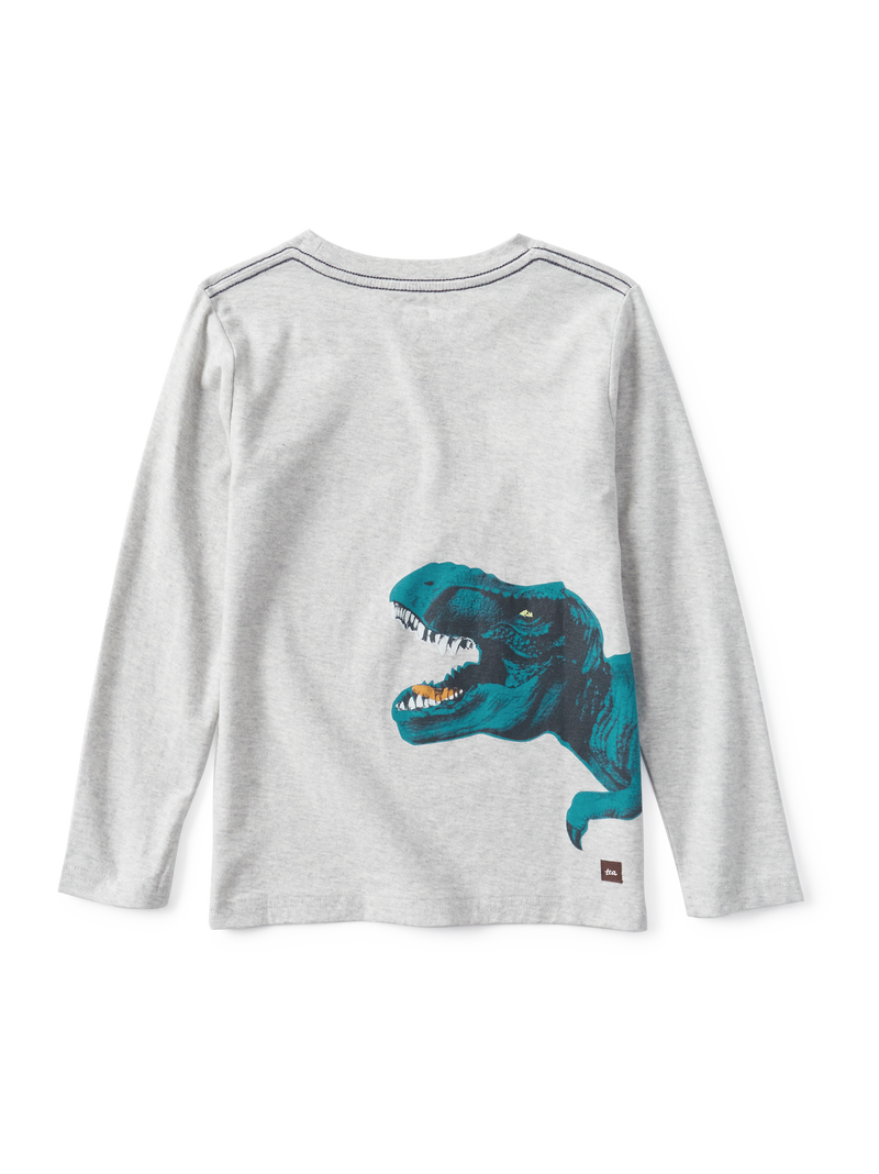 Flexin Rex Graphic Tee in Light Grey Heather - View 2