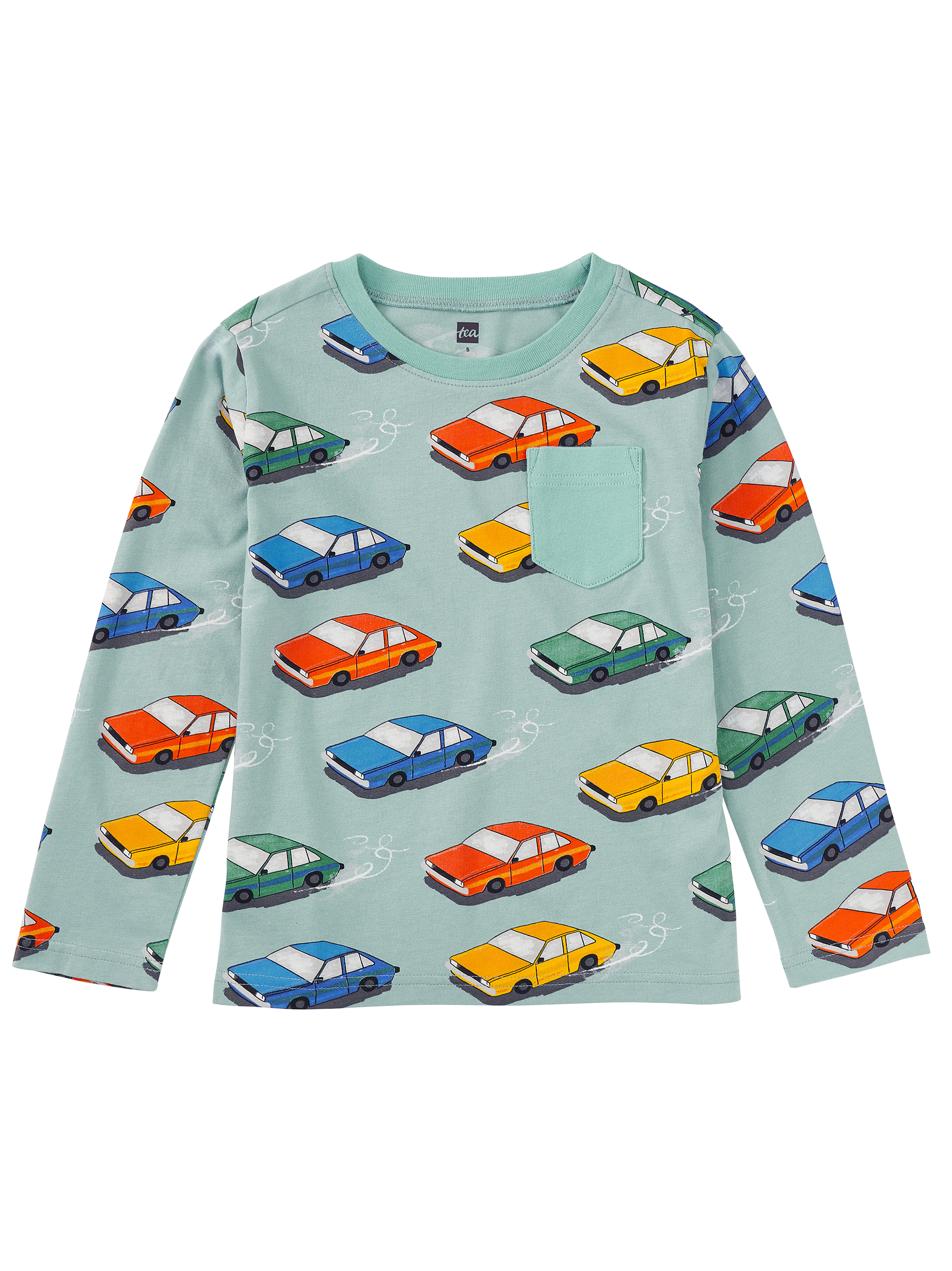 Long Sleeve Printed Pocket Tee