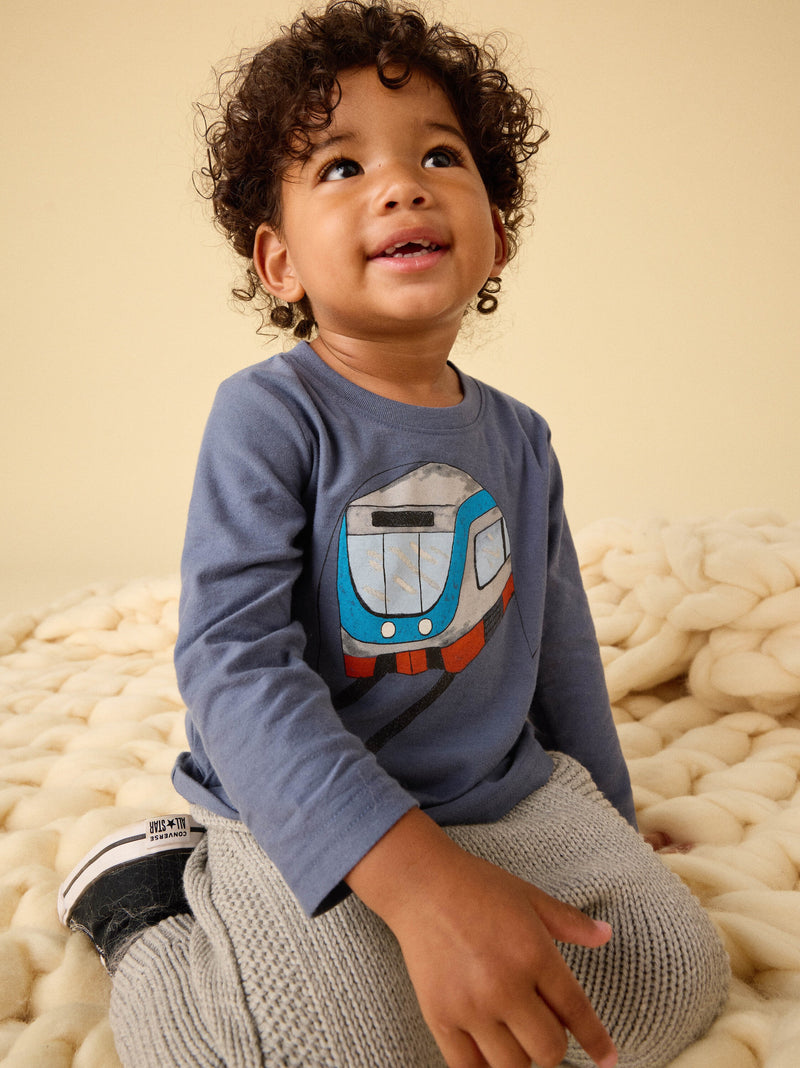 Tunnel Train Graphic Tee in Triumph - View 2