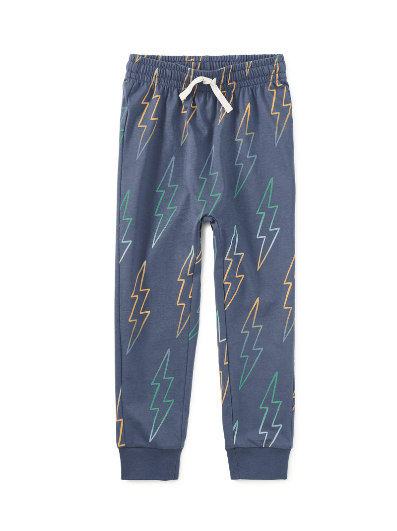 Printed Everyday Joggers in Ombre Lightning Bolt - View 1
