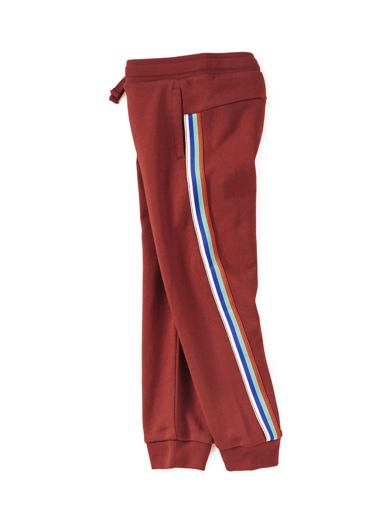 Stripe-Out Joggers in Dark Maple - View 1
