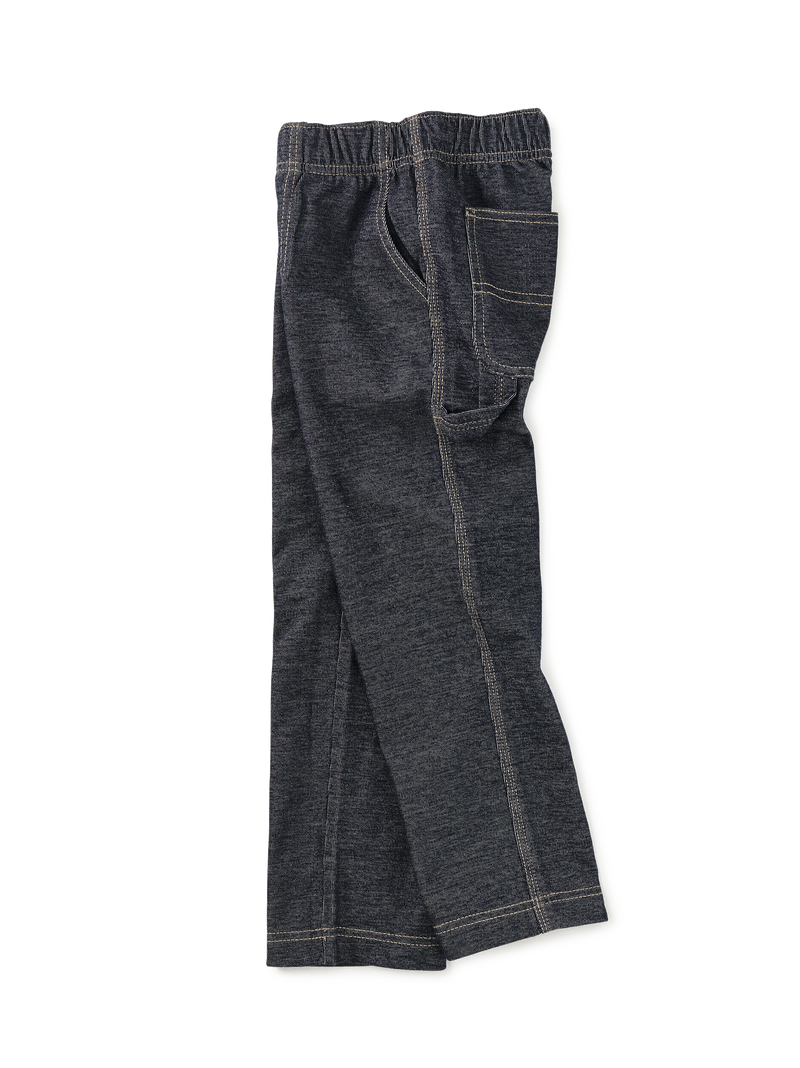Denim-Like Carpenter Pants in Indigo - View 2