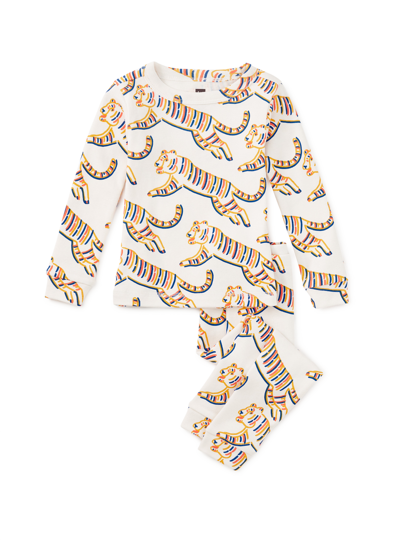 Goodnight Pajama Set in Leaping Tiger - View 2
