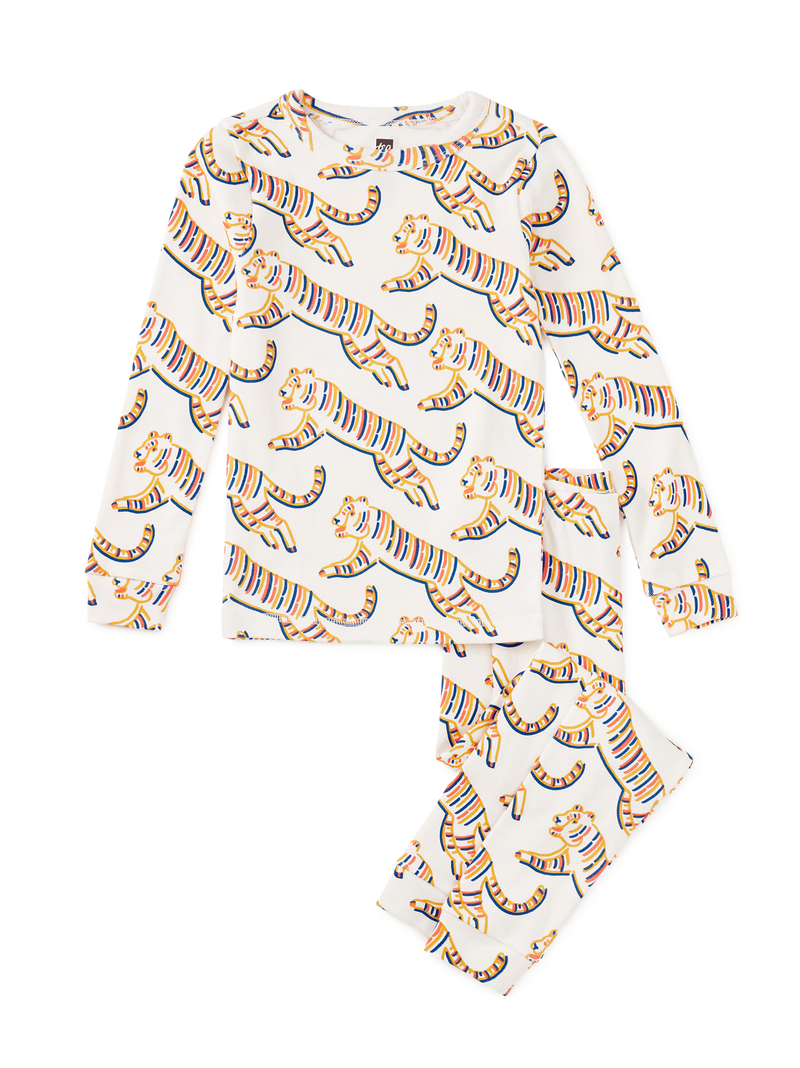 Goodnight Pajama Set in Leaping Tiger - View 1