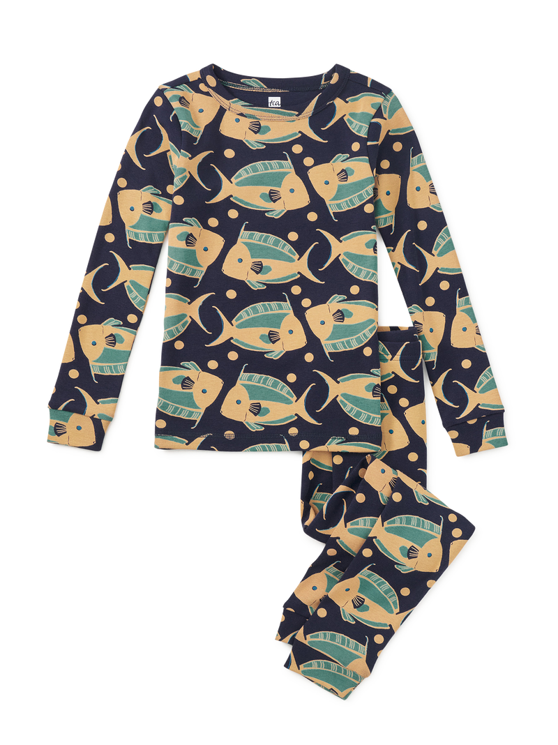 Goodnight Pajama Set in Clown Trigger Fish - View 1