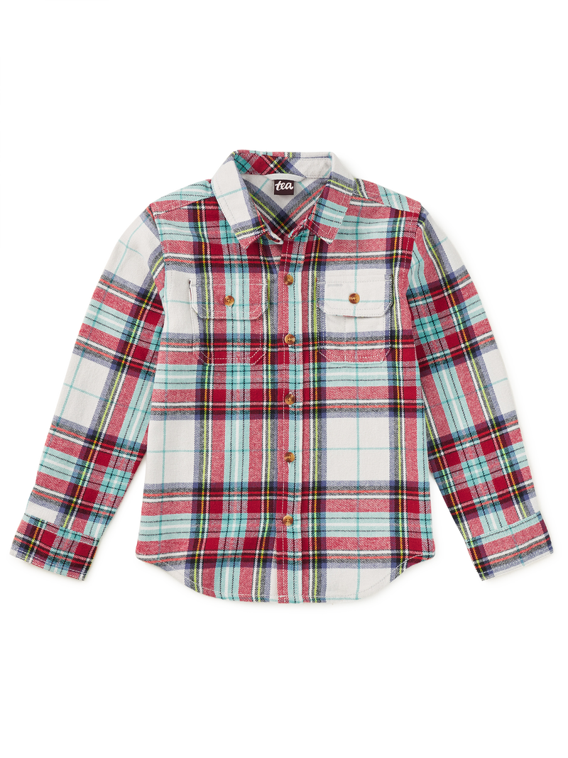 Flannel Button Up Shirt in Korbp301 - View 1