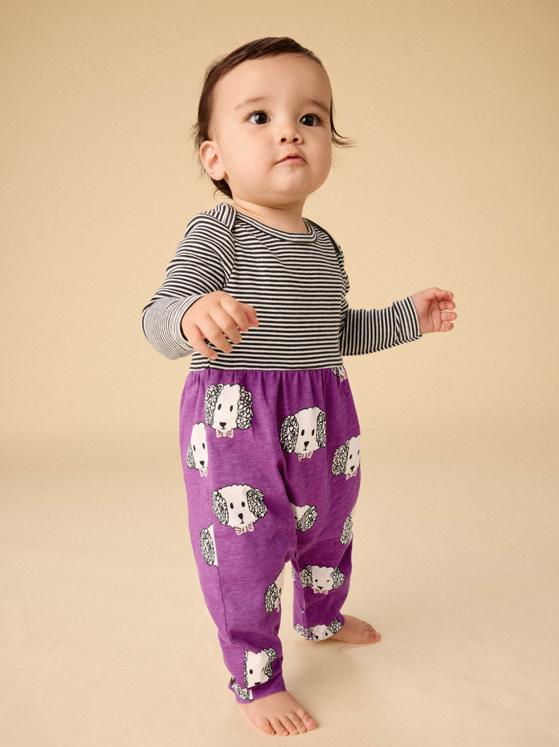 Print Mix Baby Romper in Maltipoo - View 2