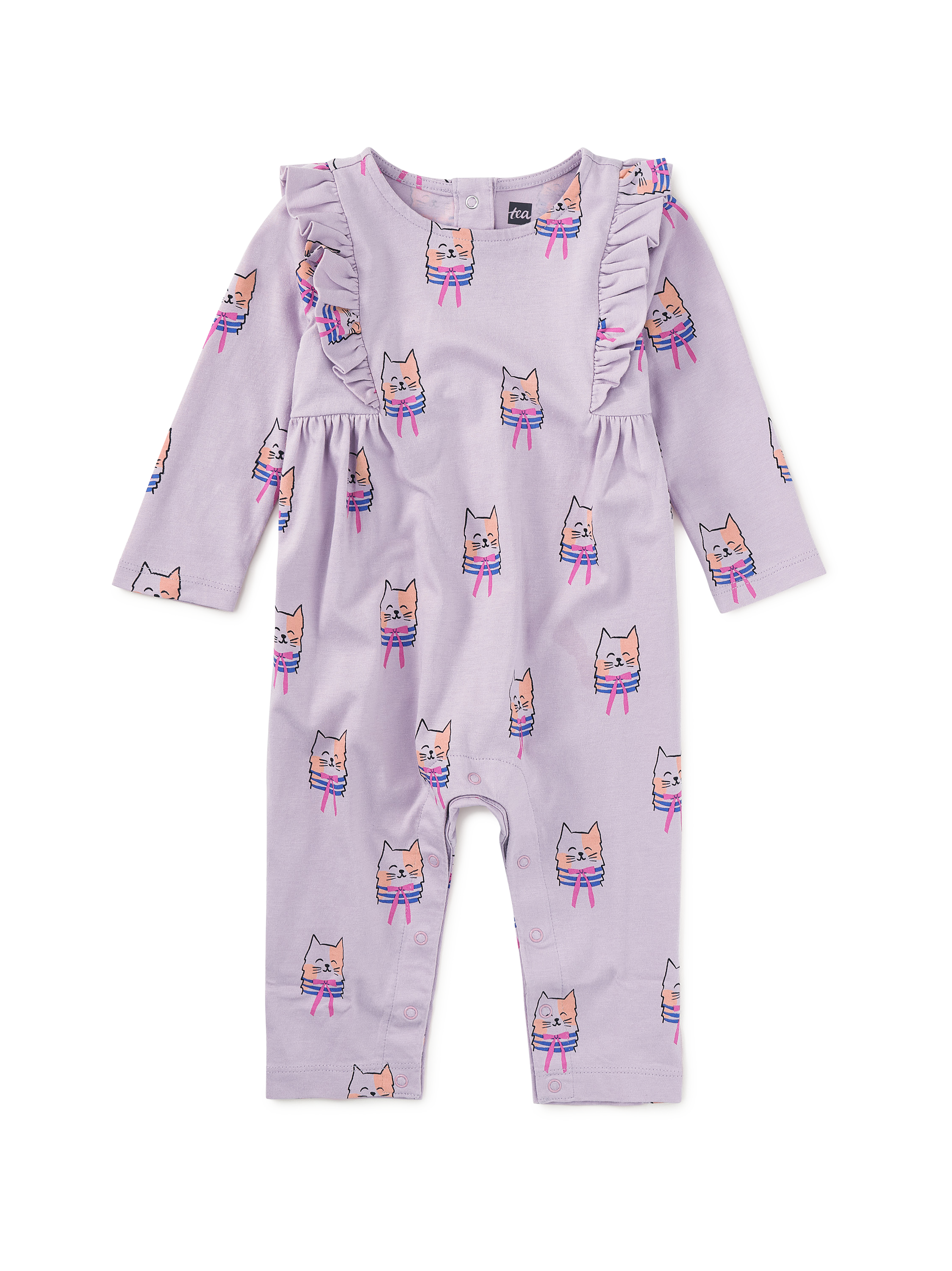 Ruffle Shoulder Baby Romper