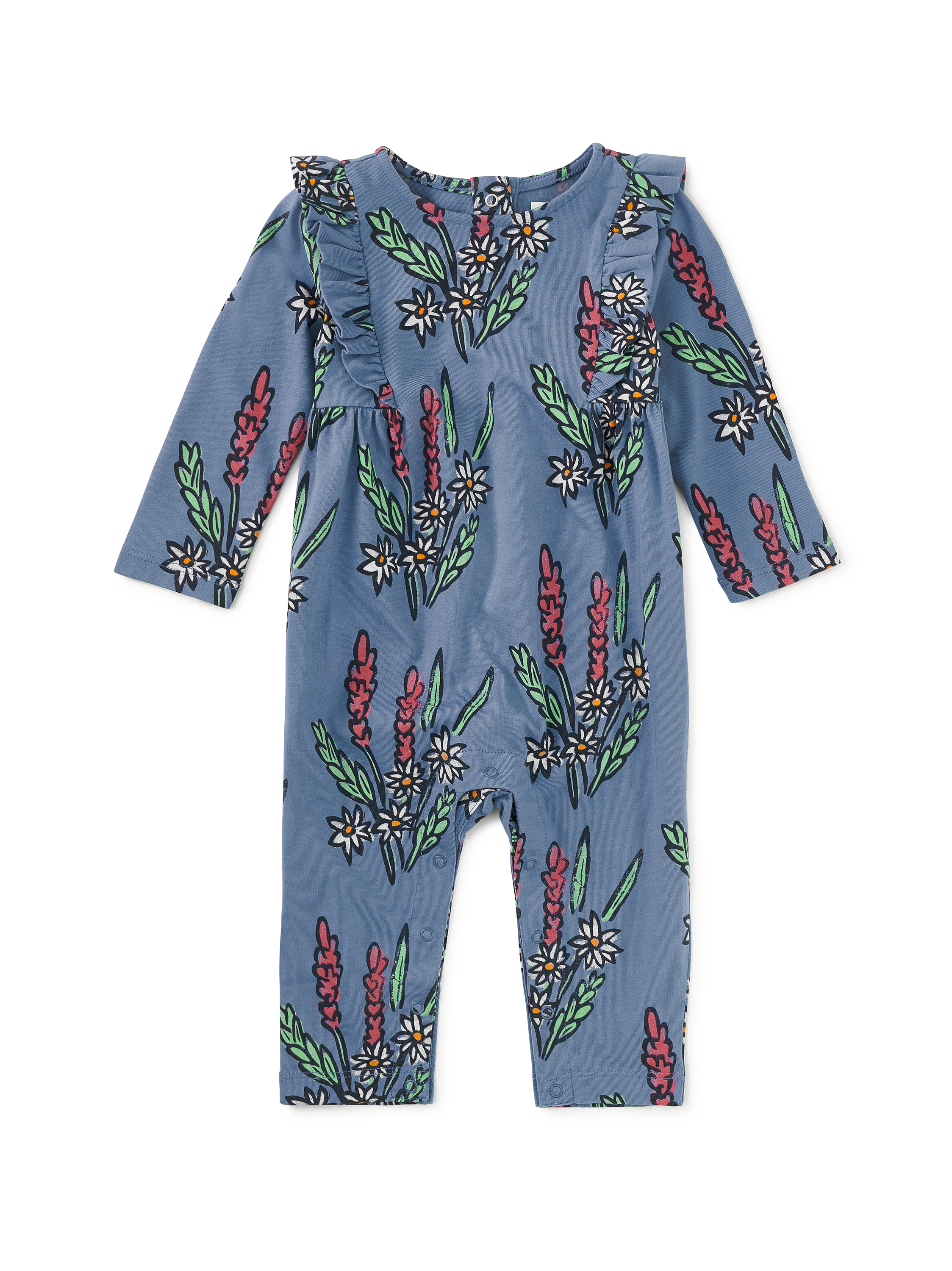 Ruffle Shoulder Baby Romper