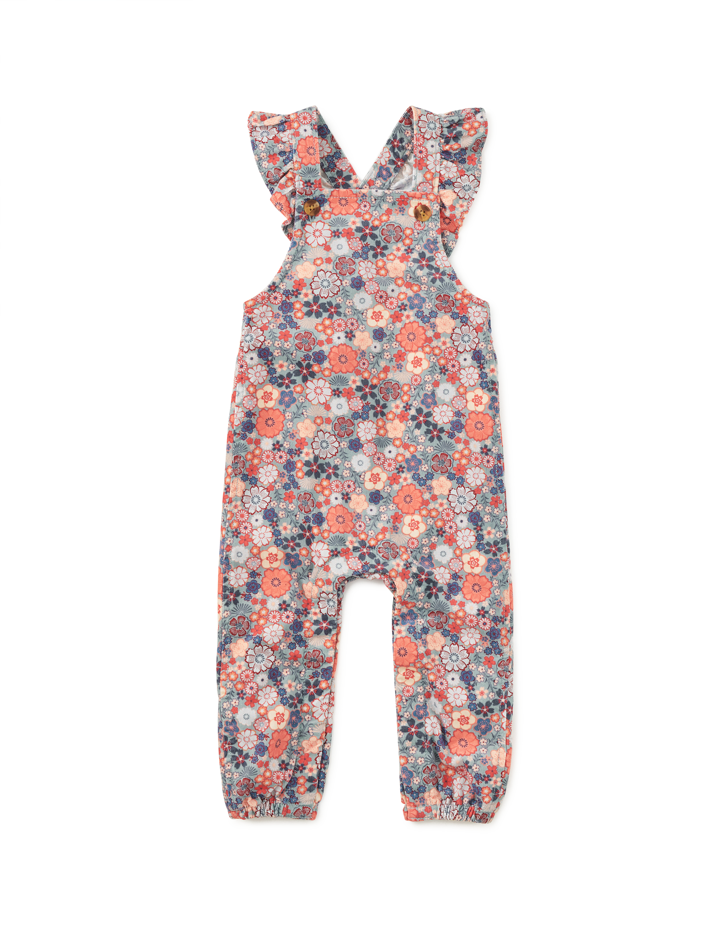 Corduroy Ruffle Baby Overalls