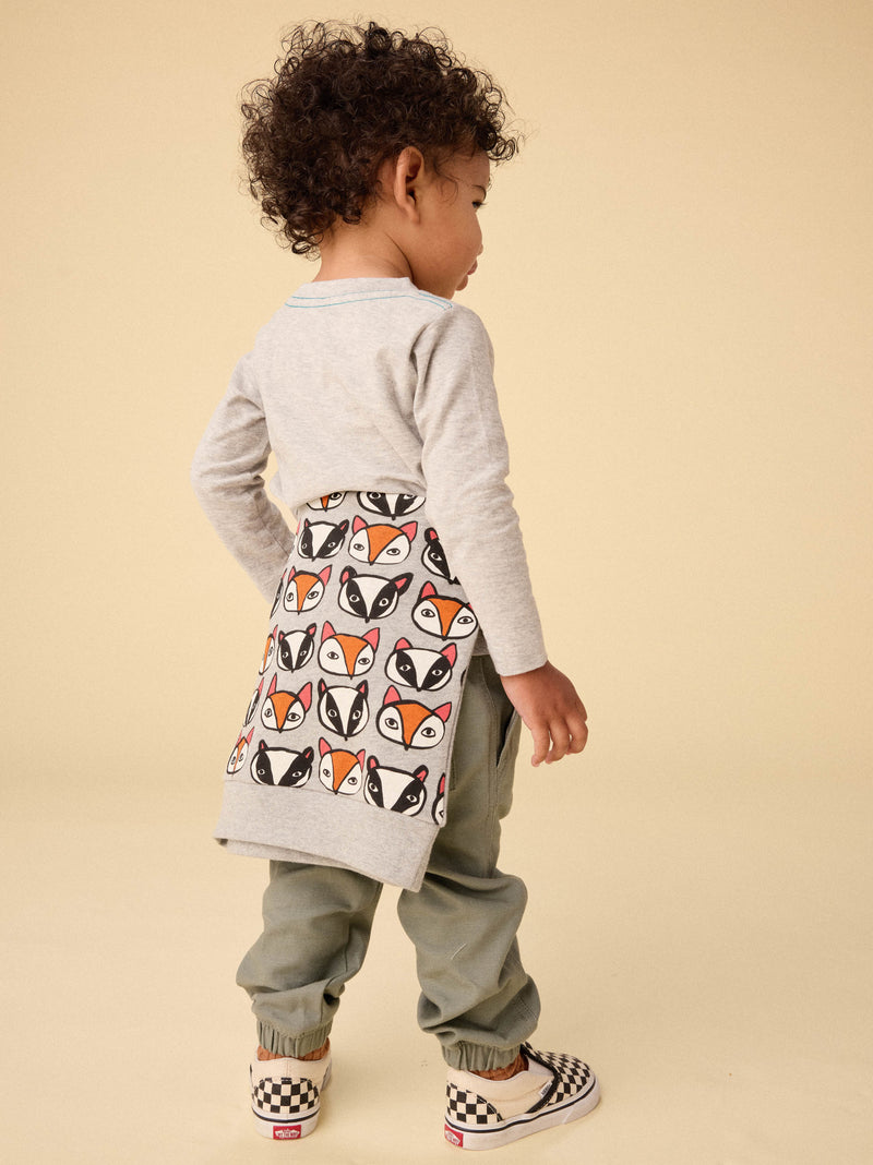 Badger And Fox Baby Popover in Med Heather Grey - View 2