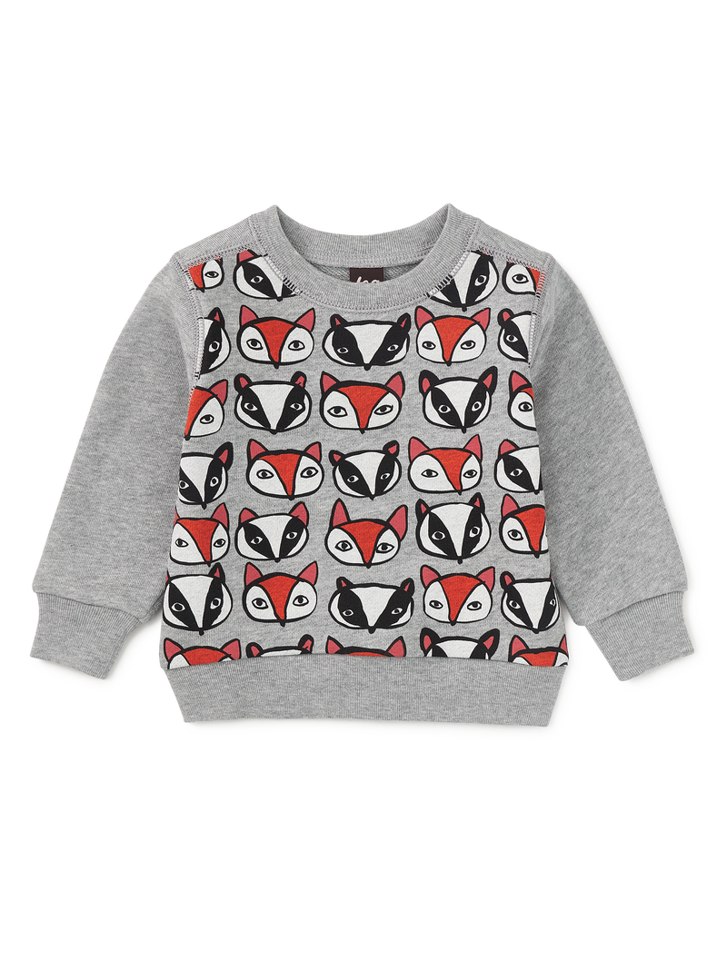 Badger And Fox Baby Popover in Med Heather Grey - View 1