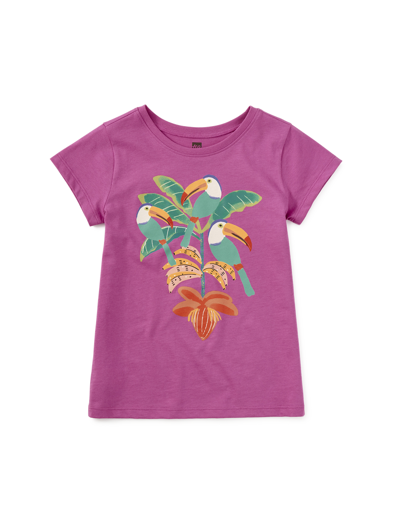 Toucan Tree Graphic Tee in Mulberry - View 1