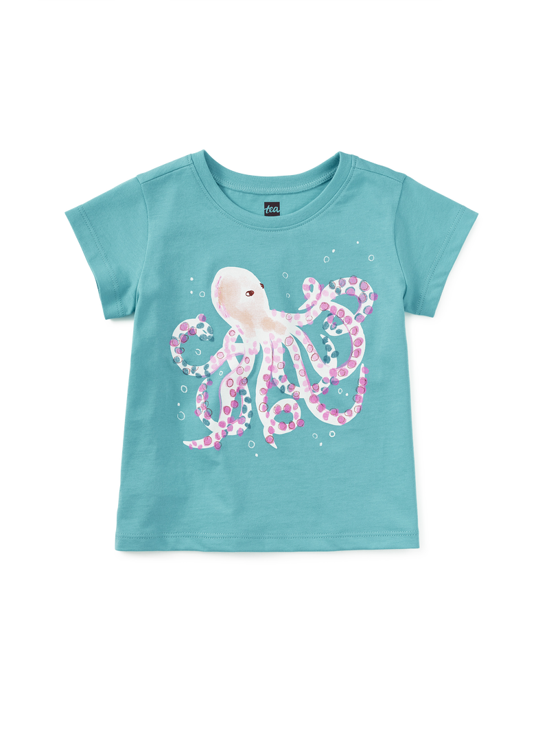 Octopus Samba Graphic Tee in Cyan - View 2