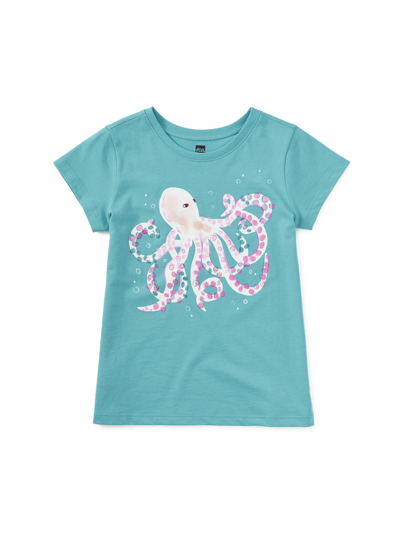 Octopus Samba Graphic Tee in Cyan - View 1