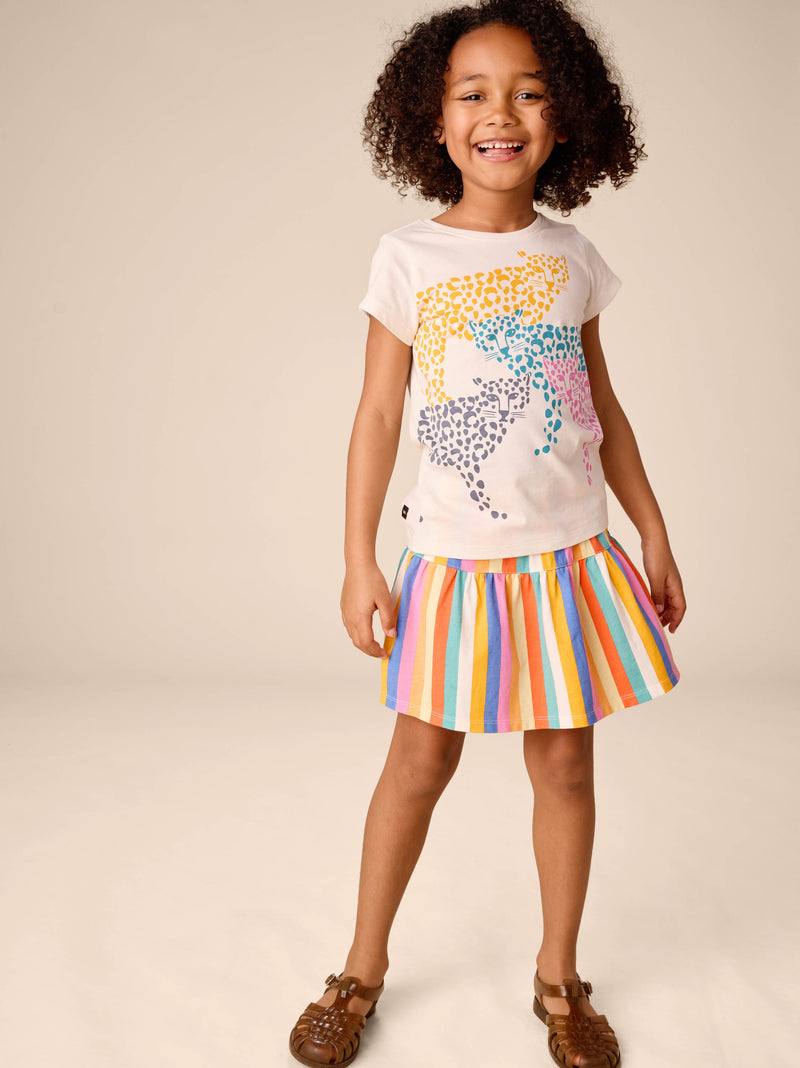Rainbow Jaguars Graphic Tee in Chalk - View 2