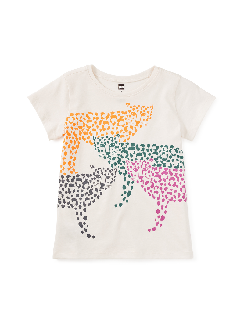 Rainbow Jaguars Graphic Tee in Chalk - View 1