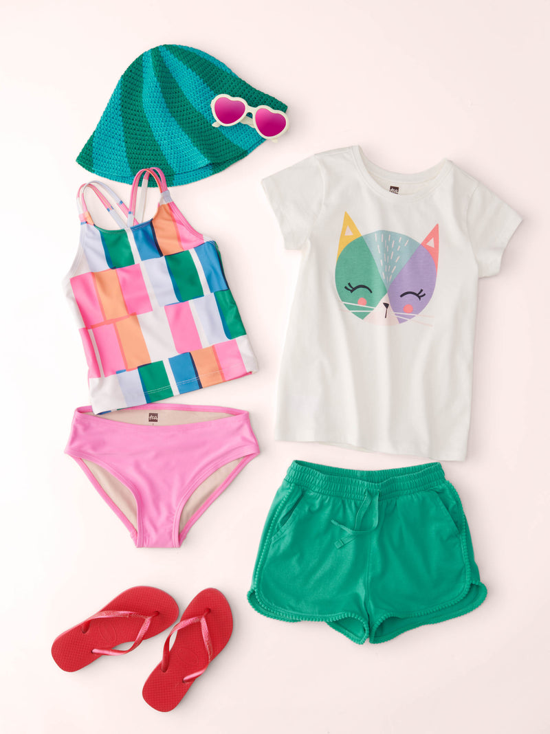 Rainbow Cat Graphic Tee in Chalk - View 2