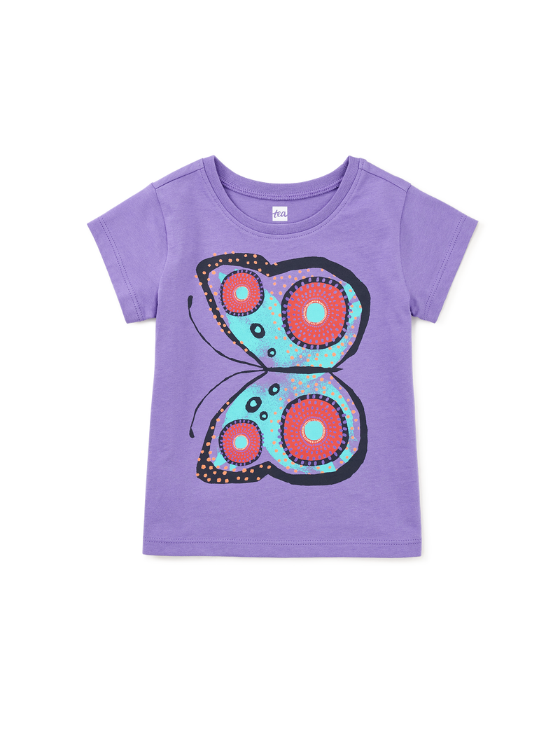 Kenyan Butterfly Graphic Tee in Paisley Purple - View 2