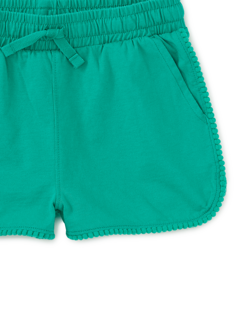 Pom-Pom Gym Shorts in Light Laguna - View 2