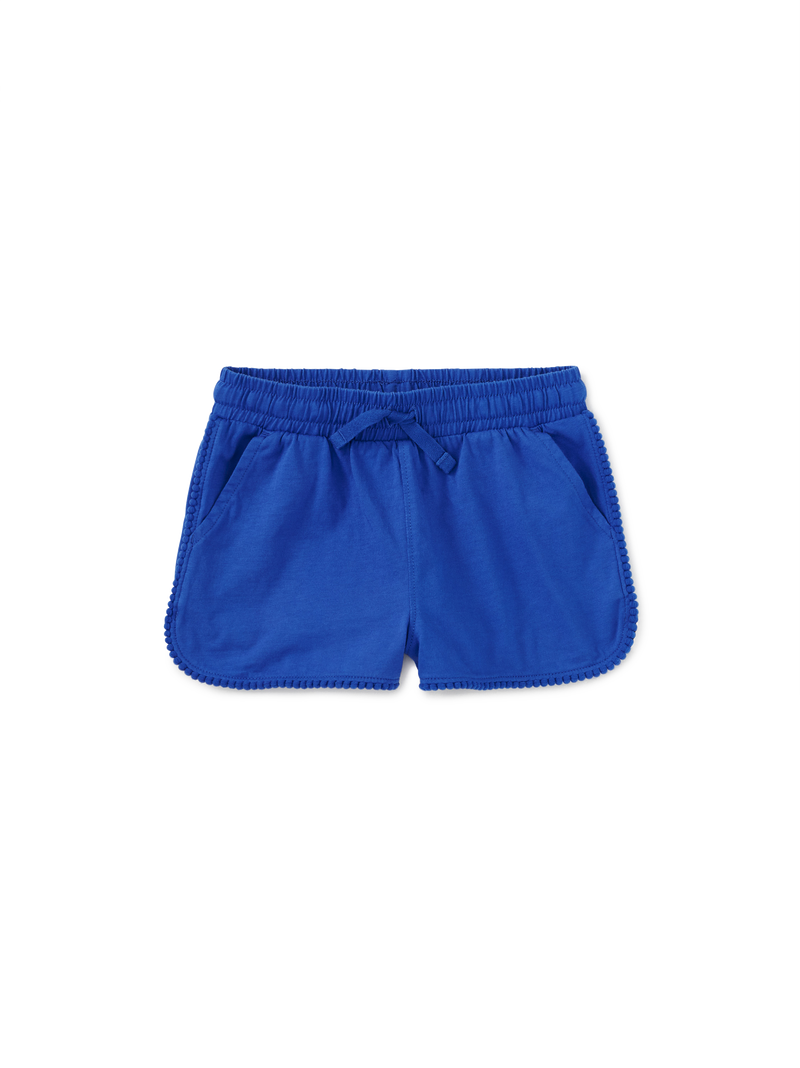 Pom-Pom Gym Shorts in Majorelle Blue - View 1
