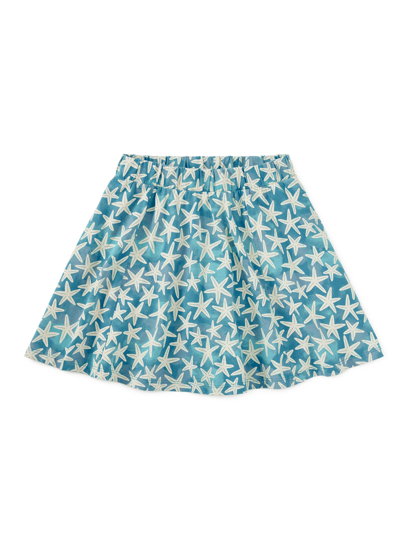 Twirl Skort in Watercolor Starfish - View 1