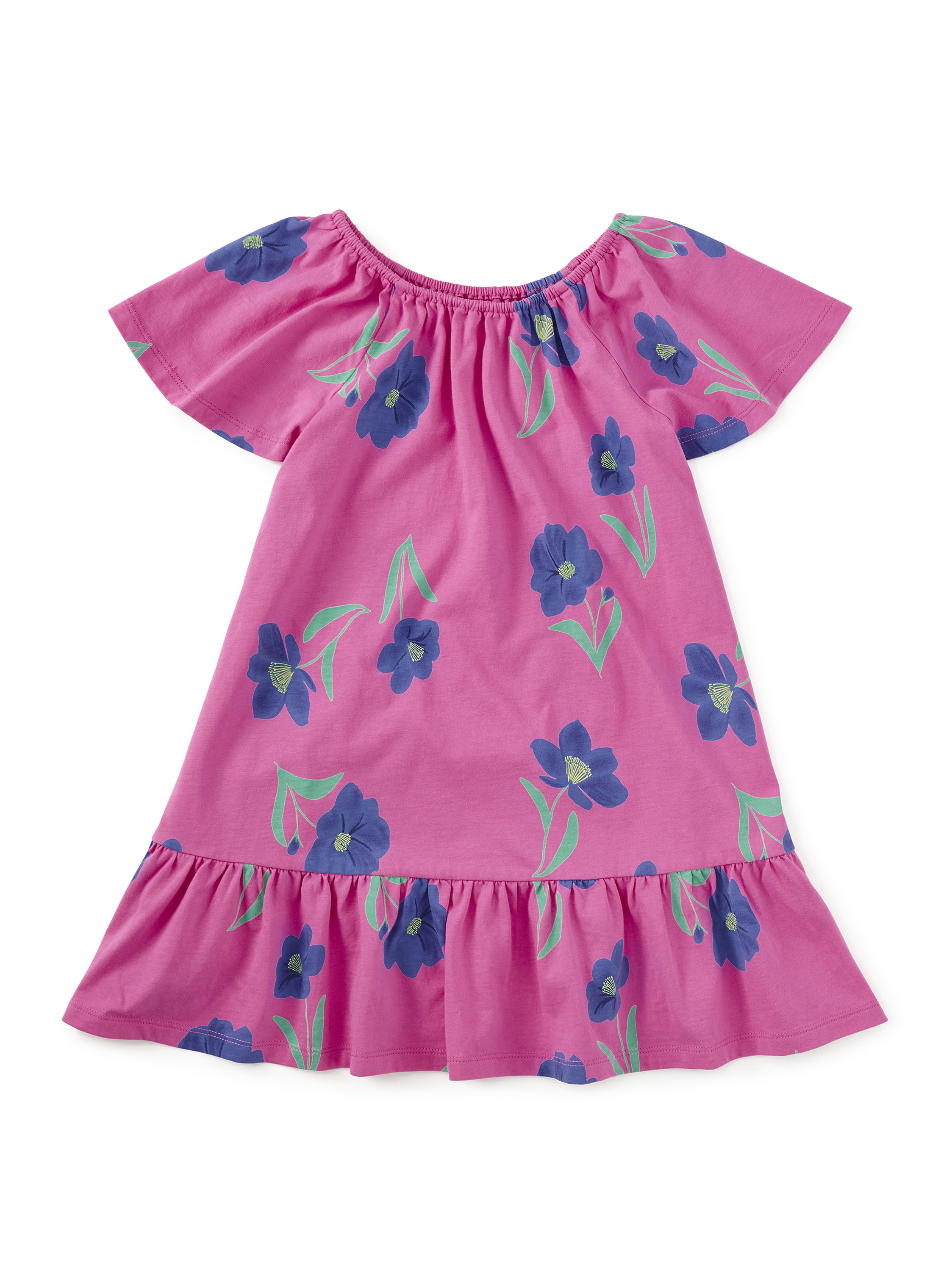 Flutter Sleeve Drop Skirt Dres