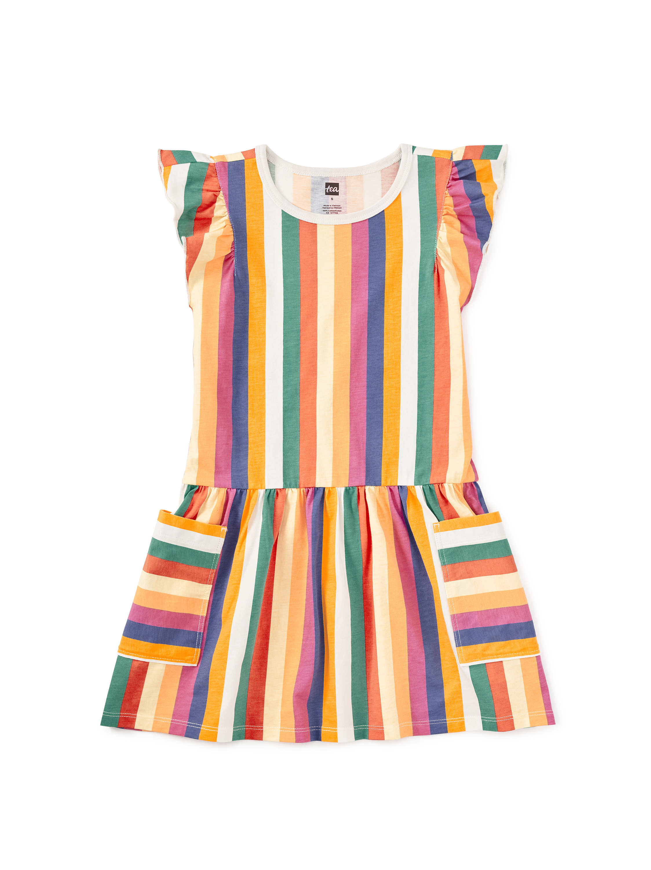 Flutter Sleeve Pocket Dress