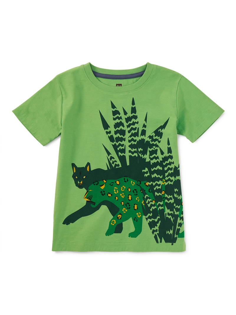 Puma And Leopard Graphic Tee in Matcha - View 1