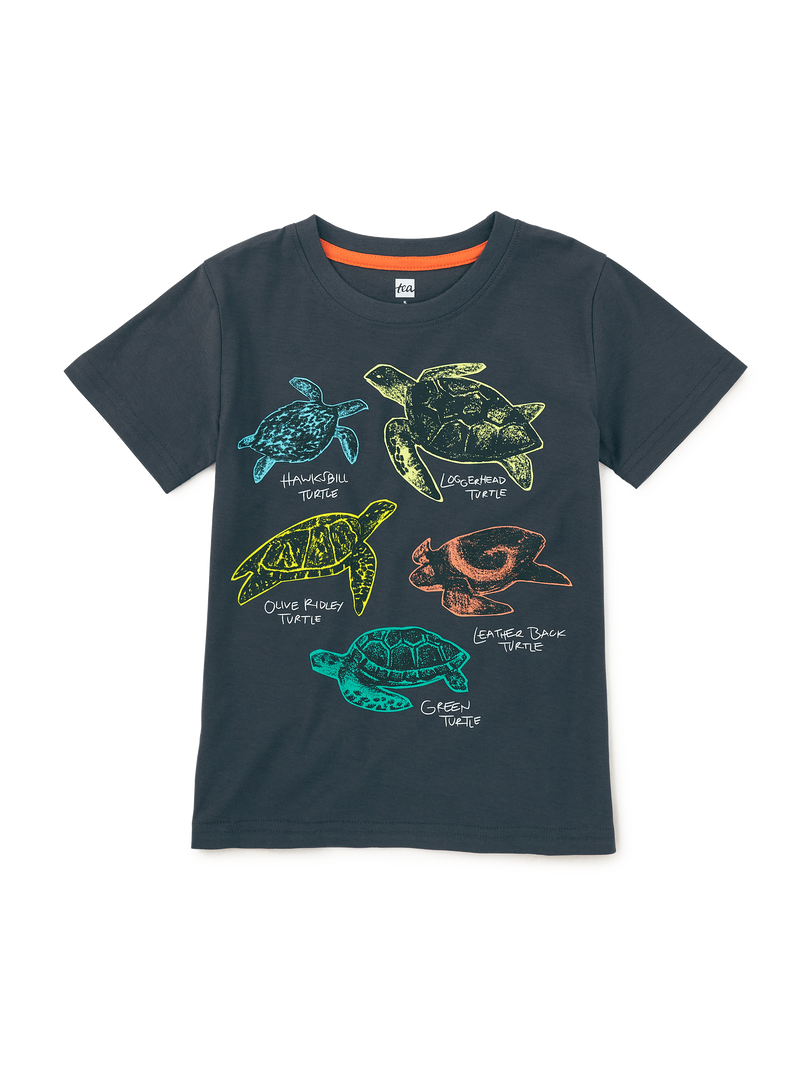 Turtle Discovery Graphic Tee in Indigo - View 1