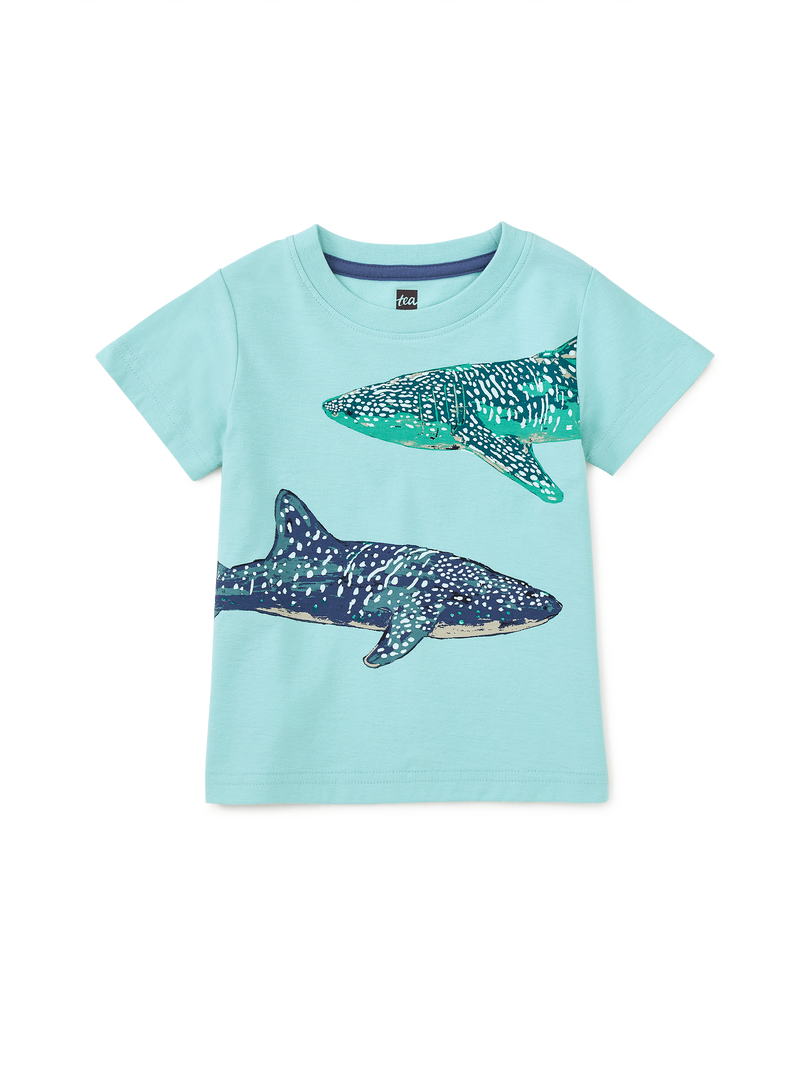 Whale Shark Graphic Tee in Canal Blue - View 2