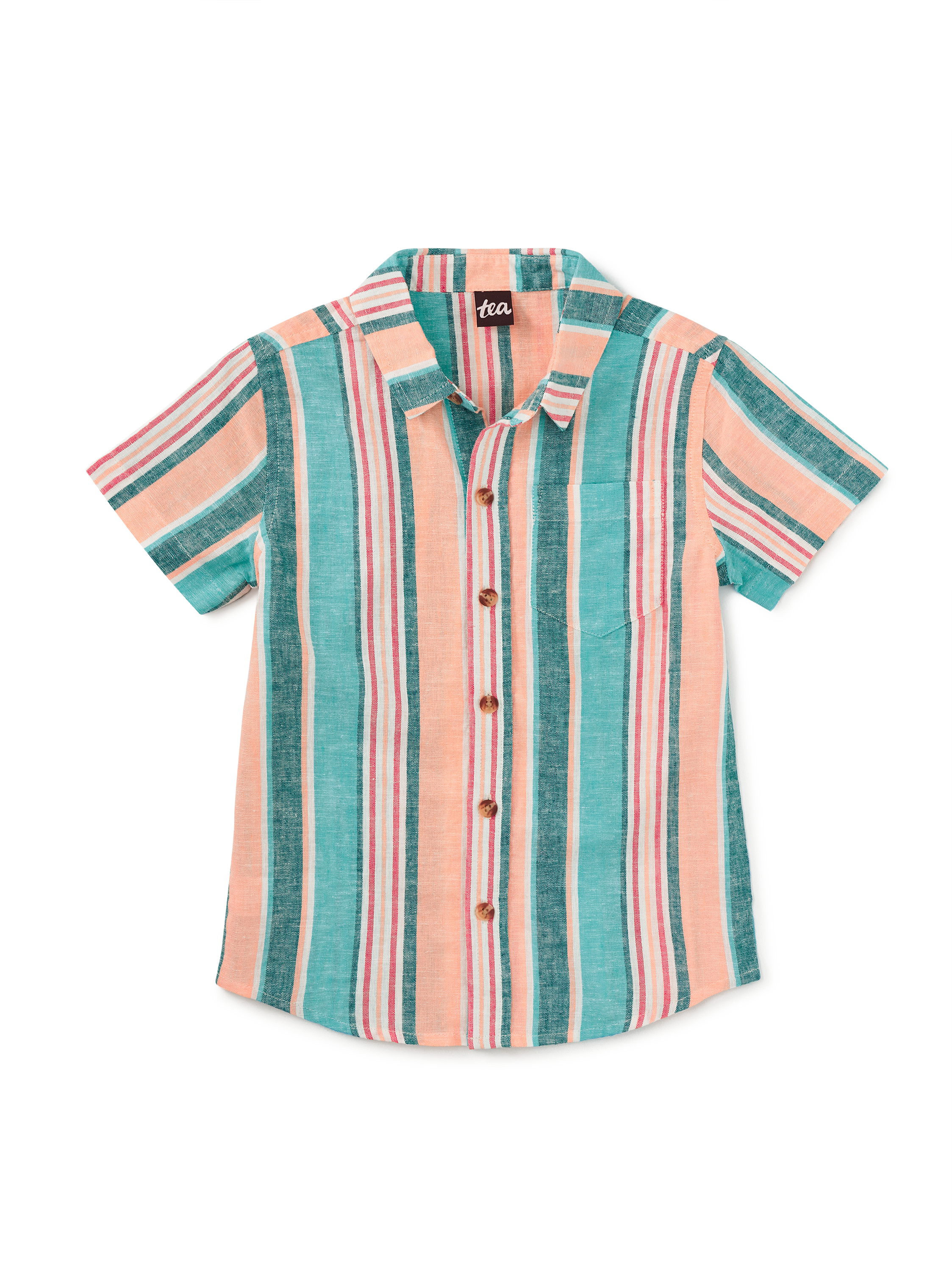 Stripe Button Up Woven Shirt