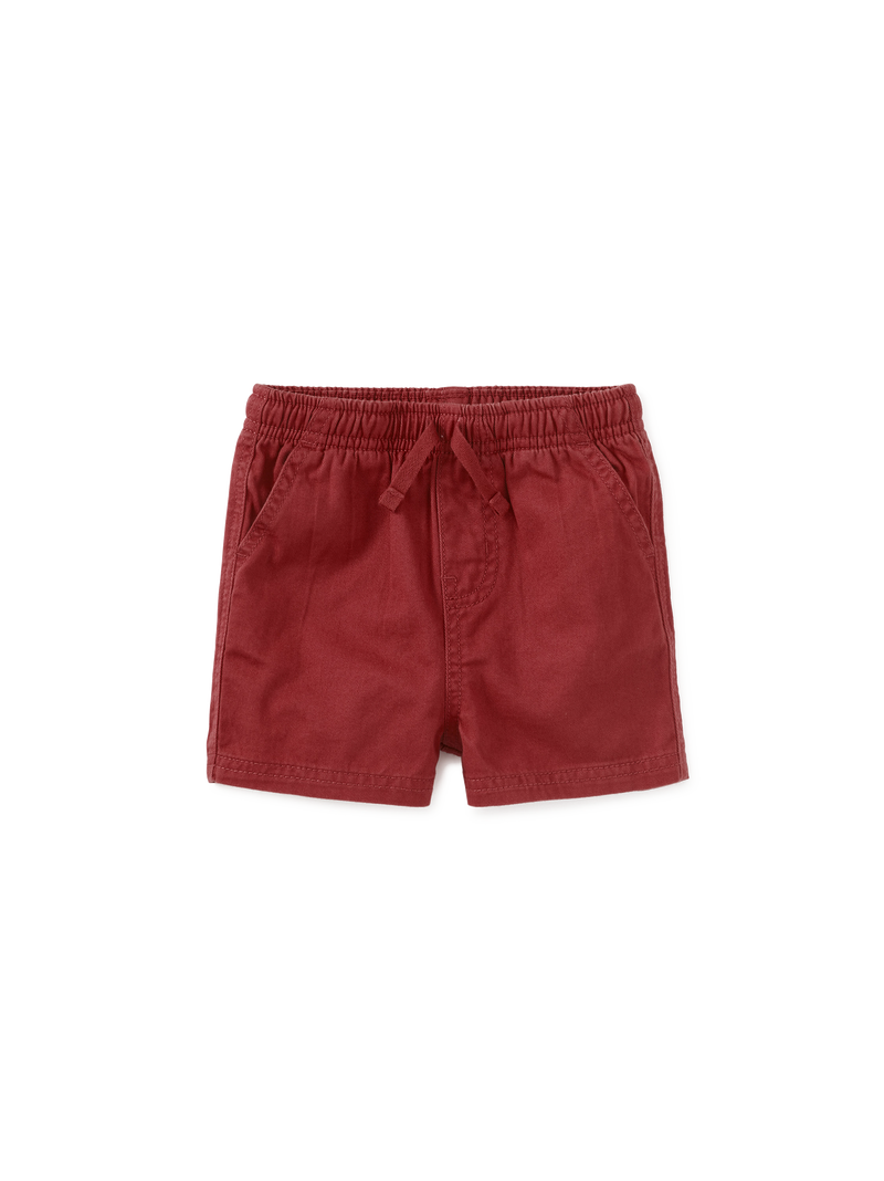 Twill Sport Shorts in Pomegranate - View 2