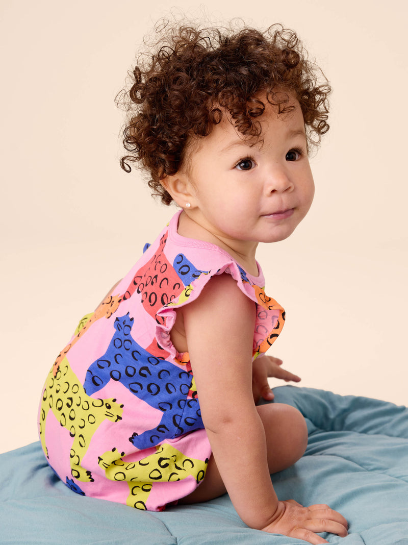 Flutter Baby Romper in Bright Jaguars - View 2