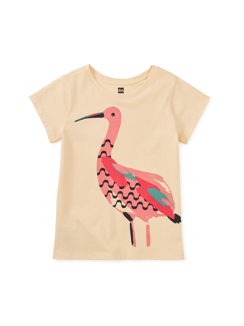 Scarlet Ibis Graphic Tee in Cornhusk - View 1