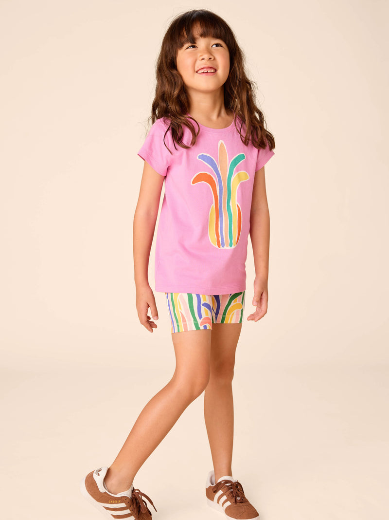 Rainbow Pineapple Graphic Tee in Perennial Pink - View 2