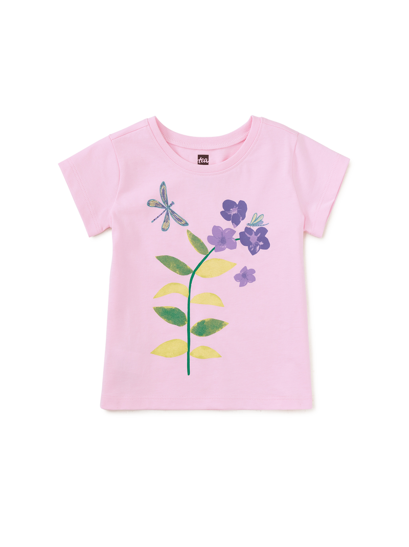 Dragonfly Floral Graphic Tee in Pink Lady - View 2