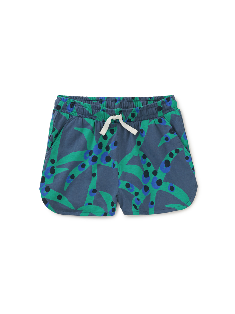 Tie Waist Shorts in Spotted Palms - View 1