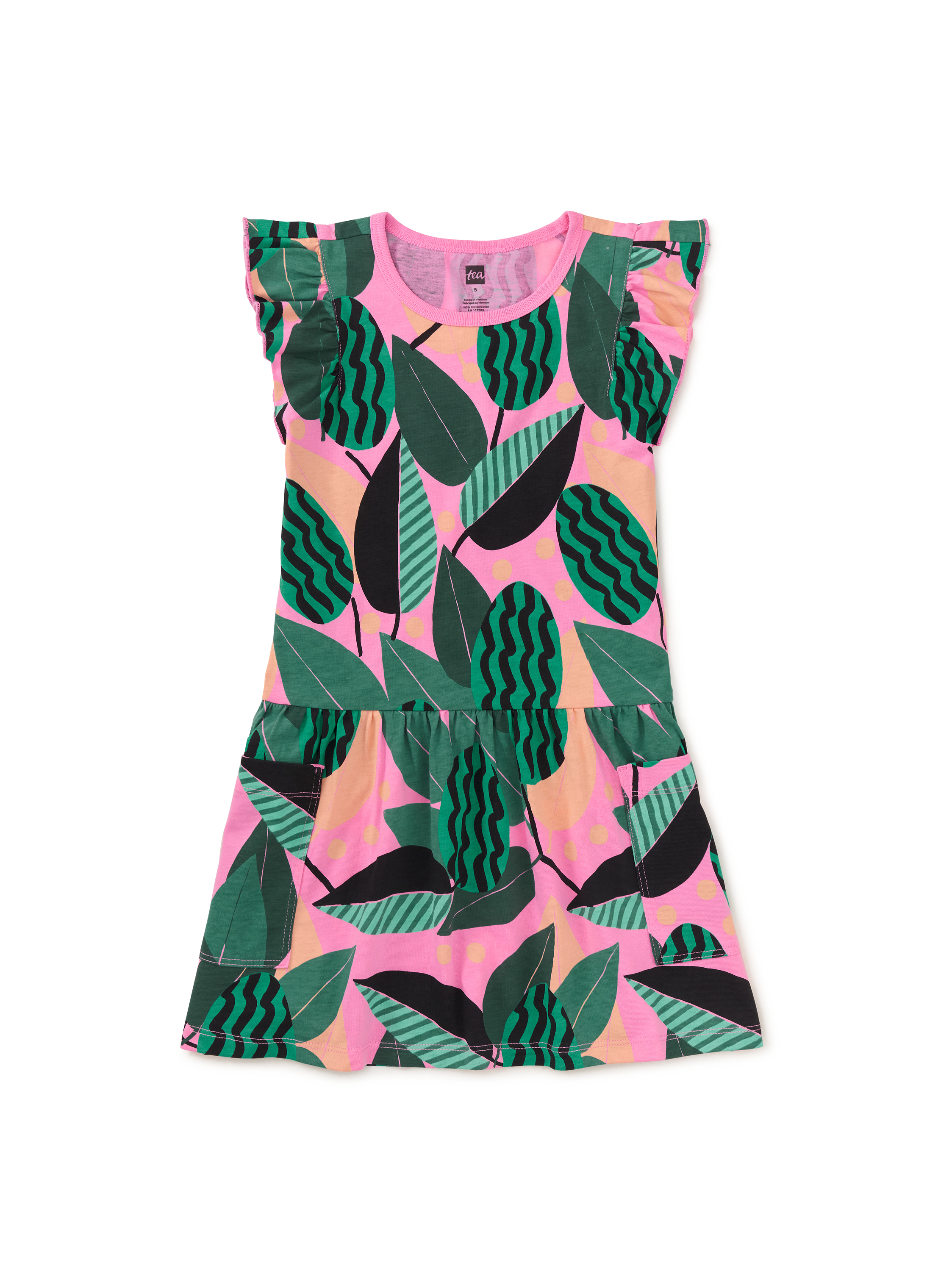 Flutter Sleeve Pocket Dress