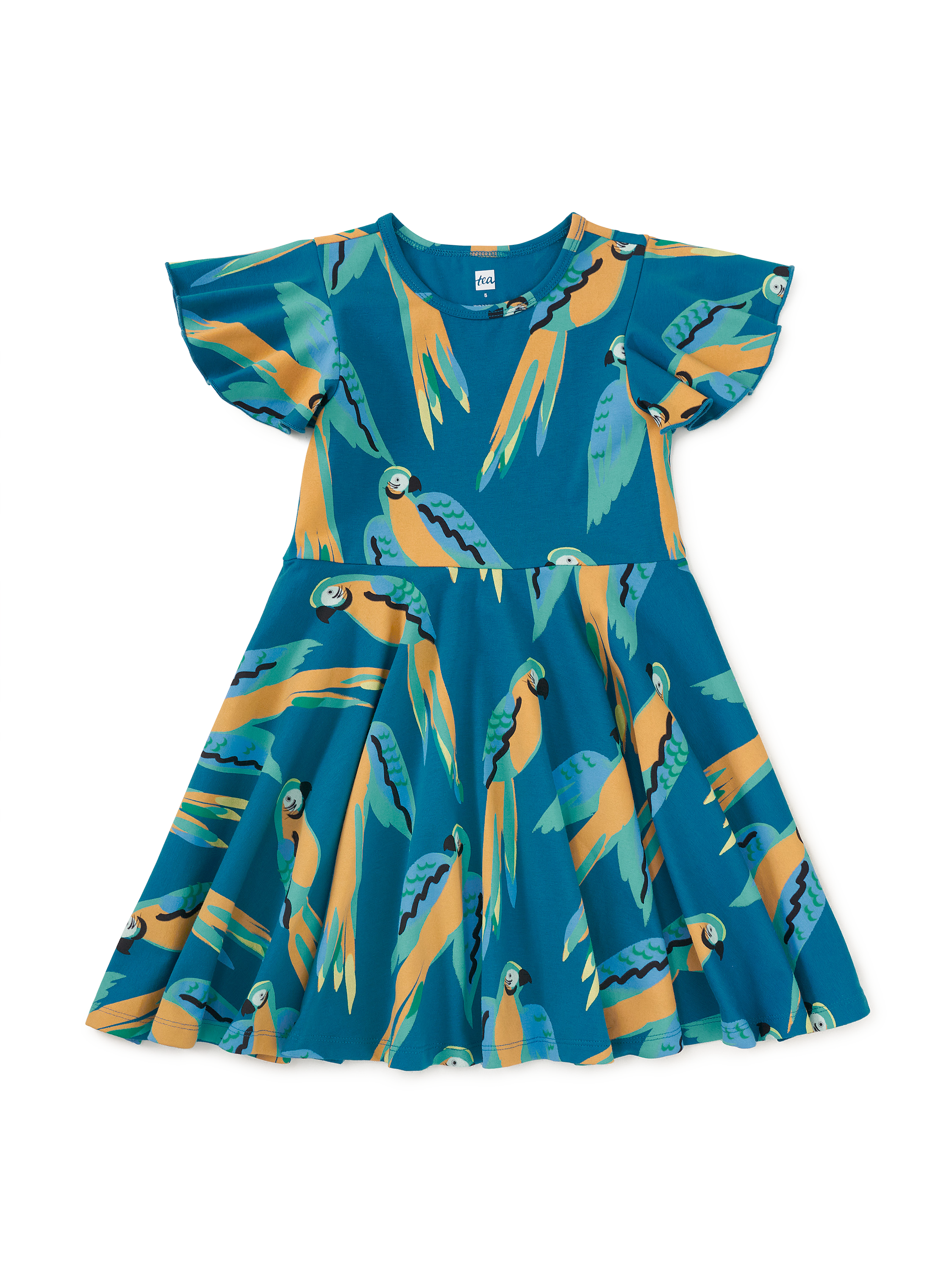 Flutter Sleeve Twirl Dress