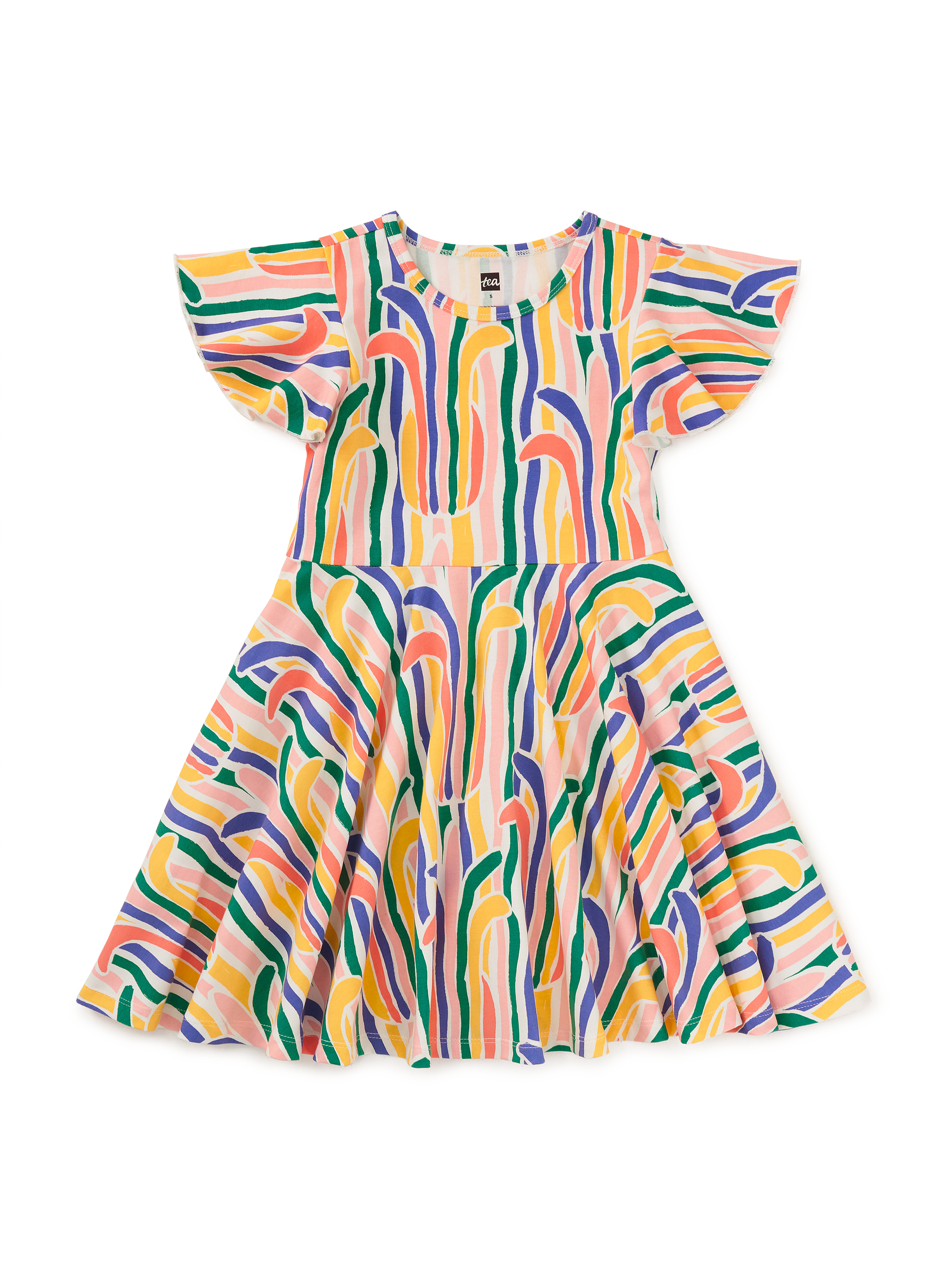 Flutter Sleeve Twirl Dress