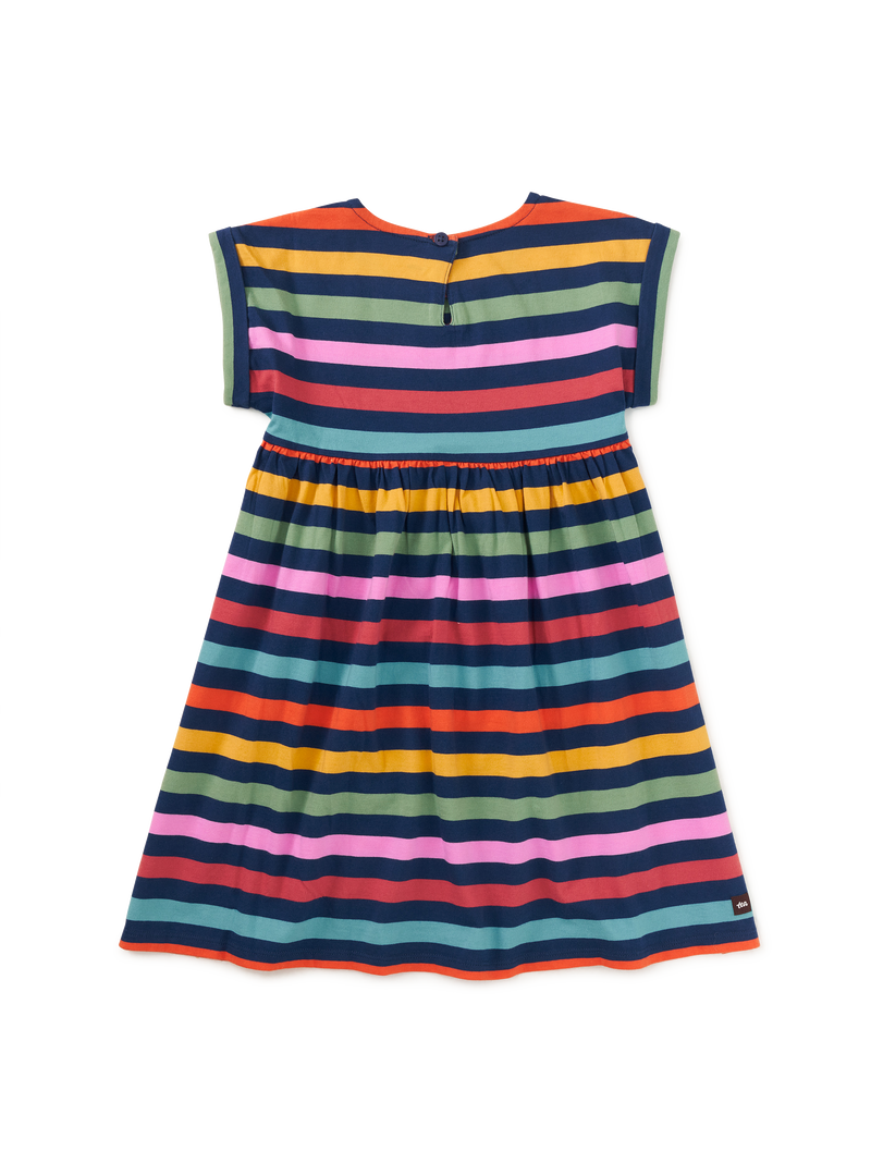 Short Sleeve Empire Dress in Nightfall - View 2