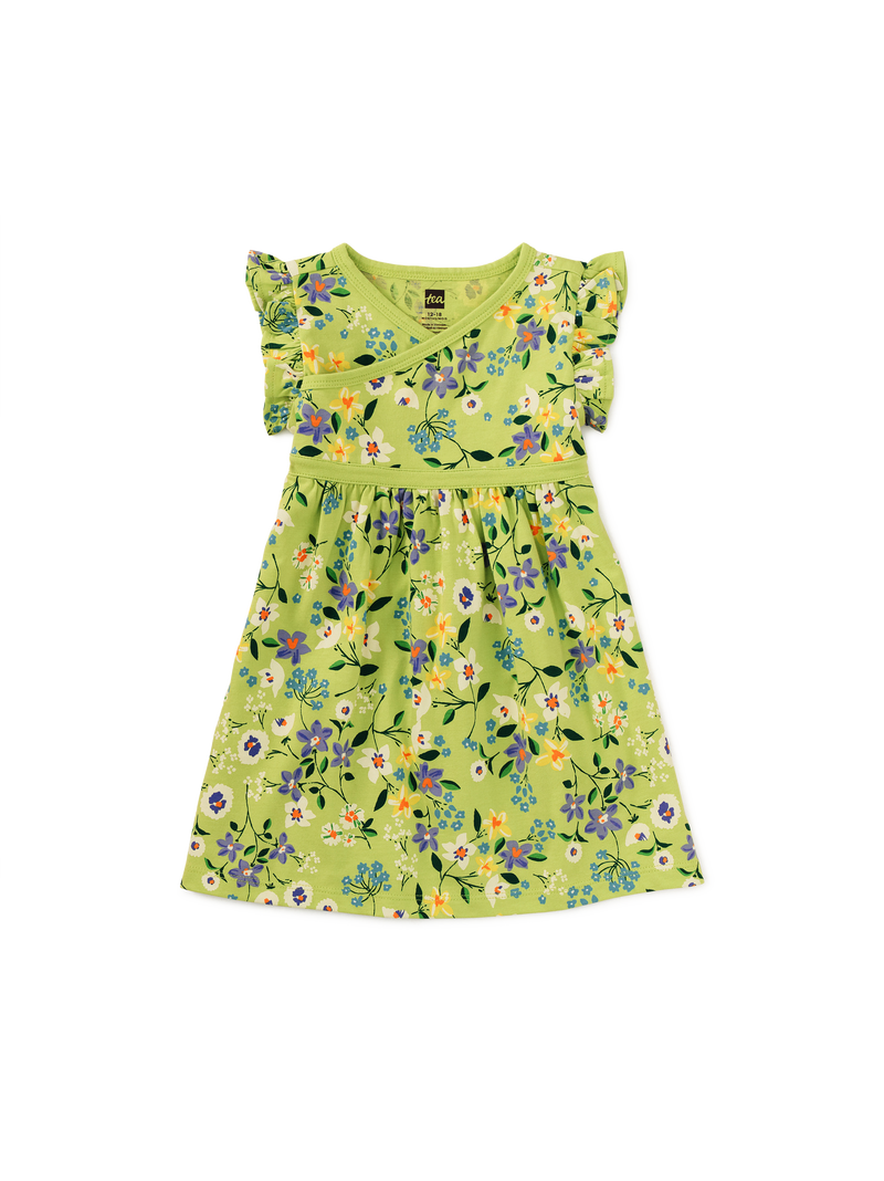 Wrap Neck Dress in Mexican Wildflowers - View 2