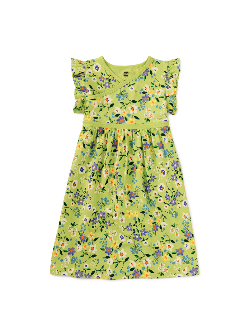 Wrap Neck Dress in Mexican Wildflowers - View 1