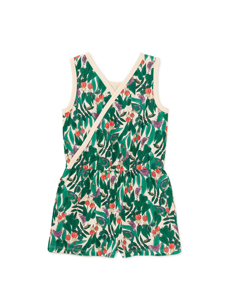 Reversible Wrap Romper in Jungle Botanical - View 2
