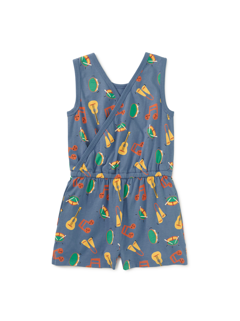 Reversible Wrap Romper in Bateria Instruments - View 2