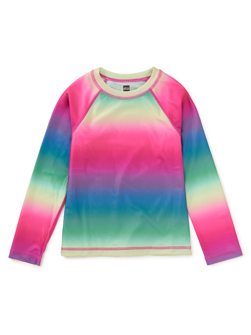 Long Sleeve Rash Guard in Rio De Janeiro Rainbow - View 2