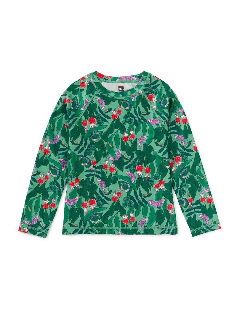 Long Sleeve Rash Guard in Jungle Botanical - View 1