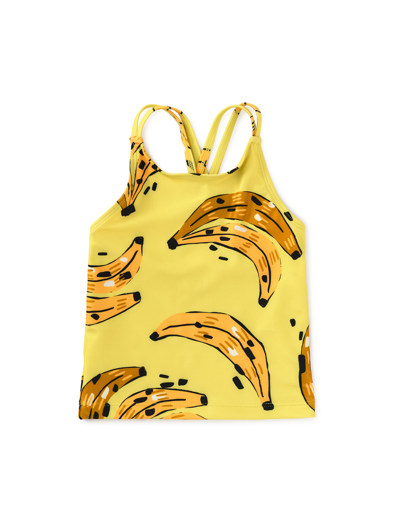 Cross Back Tankini Top in Samba Banana - View 1